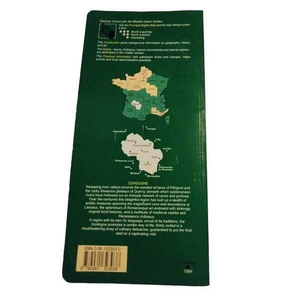 Michelin Green Guide Dordogne Perigord Quercy France Regional Travel Book - Picture 2 of 2